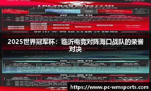 2025世界冠军杯：临沂电竞对阵海口战队的荣誉对决
